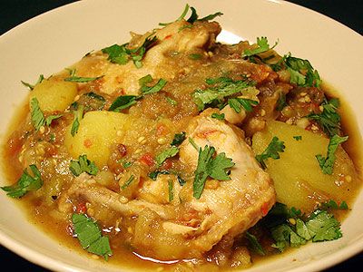 Аджапсандали с куриными крылышками