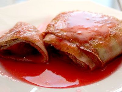 Блинчики со сливами