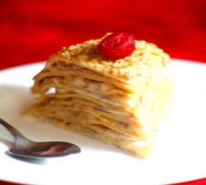 Блинный торт с бананами