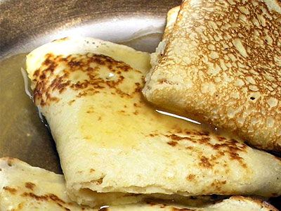 Блины с ароматизированным соусом