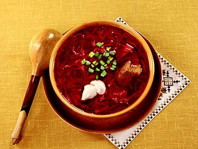 Борщ на вареной свекле