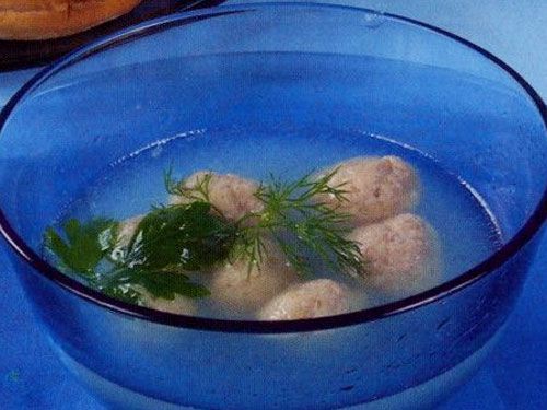 Бульон куриный с фрикадельками