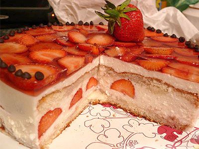 Чизкейк с клубникой 