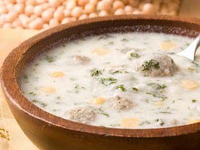 Довга с мясом (суп гороховый с фрикадельками)