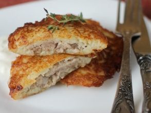 Драники с мясом в мультиварке