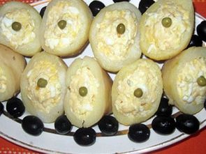 Фаршированный картофель «Сытный сюрприз»