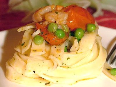 Гнезда с креветками