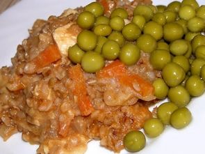 Гречка с курицей в сливках