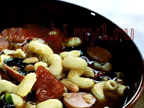 Итальянский суп с сосисками