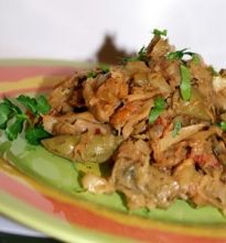 Капуста, тушенная со стручковой фасолью