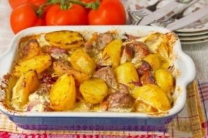 Картофель в сливках в мультиварке