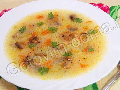 Картофельный суп-пюре с грибами
