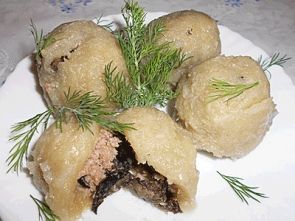 Клецки с грибами