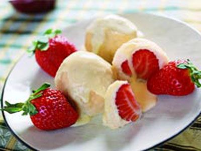 Кнедлики с клубникой и гуслянкой
