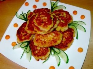 Кукурузные оладьи с курочкой