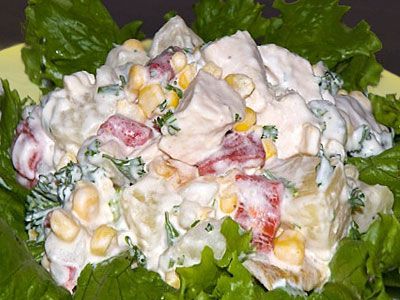Куриный салат с ананасами от Кристины