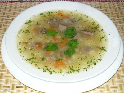 Куриный суп с потрошками