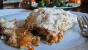 Лазанья с курицей и сыром