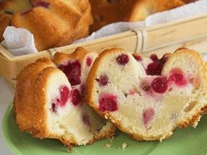 Маффины на йогурте с клюквой