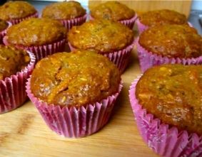 Морковные маффины с фундуком