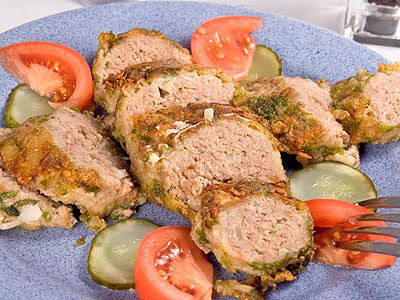 Мясные колбаски в сырной глазури