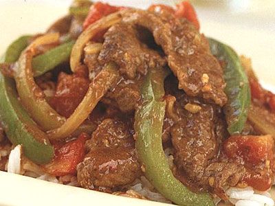 Мясо жаренное с перцем