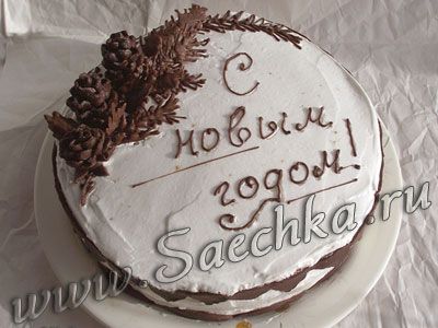 Новогодний шоколадный торт