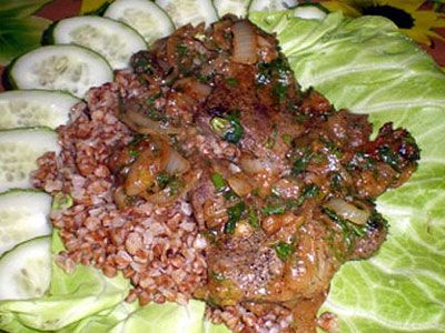 Печень говяжья с репчатым луком