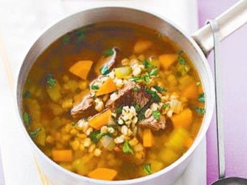 Перловый суп я мясом ягненка