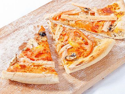 Пицца с крабовой начинкой