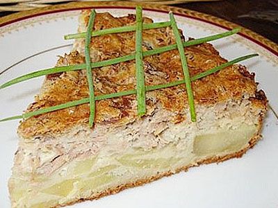 Пирог из рыбных консервов
