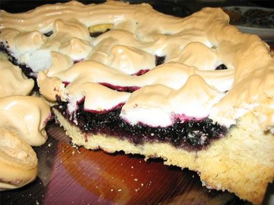 Пирог песочный с черникой