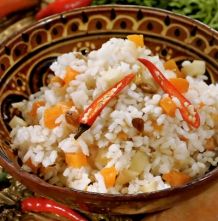 Плов с яблоками и тыквой