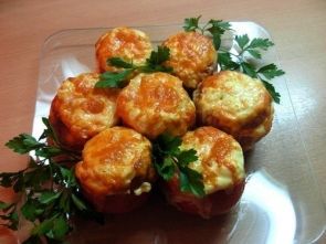 Помидорчики, фаршированные курицей