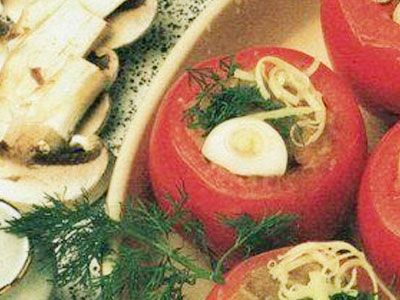Помидоры, запеченные с грибами