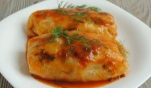 Постные голубцы с грибами №2