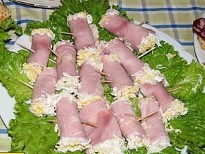 Рулетики с чесноком