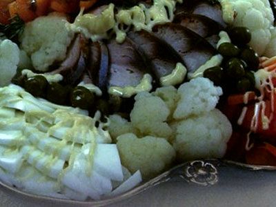 Салат из рыбы с овощями