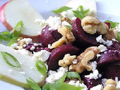 Салат из свеклы с брынзой