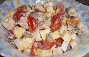 Салат с копченной курочкой "Аппетит"