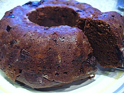 Шоколадно-ягодный кекс