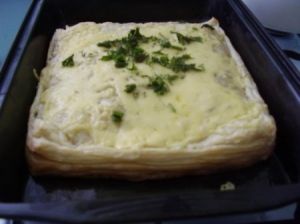 Слоеный пирог с мясом