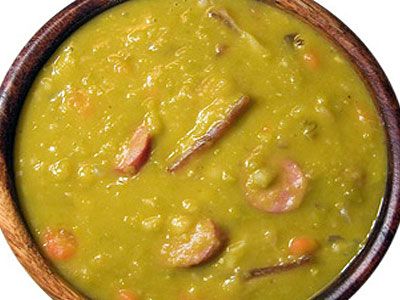 Суп гороховый с мясными консервами