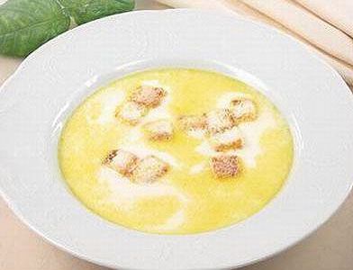 Суп молочный с гренками