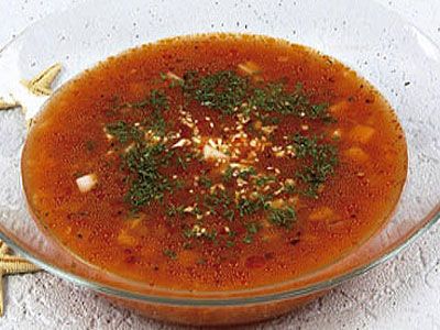Суп рисовый с кальмаром