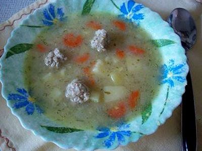 Суп с фрикадельками и овощами