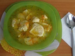 Суп с картофелем и  клецками