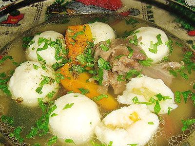 Суп с картофельными клёцками