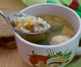 Суп с рыбными фрикадельками