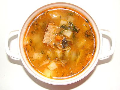 Суп с рыбными консервами